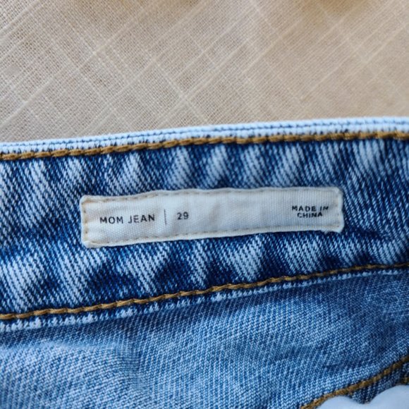 PacSun Acid Wash High Waist Cropped Mom Jeans 29 - Picture 11 of 12